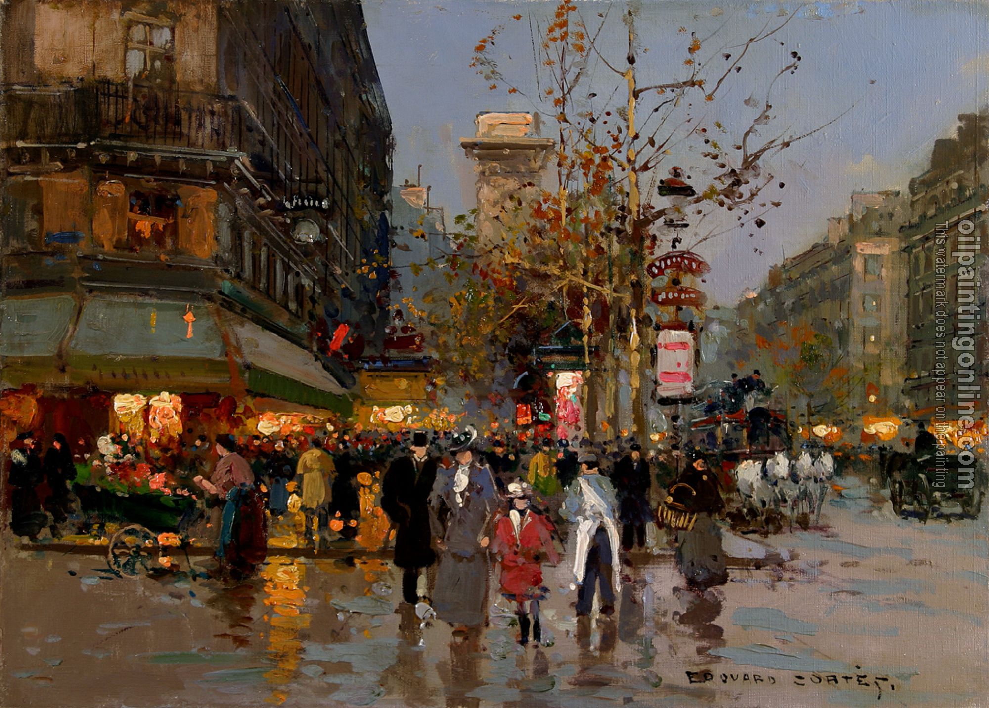 Edouard Cortes - Le Boulevard et la Porte St Denis